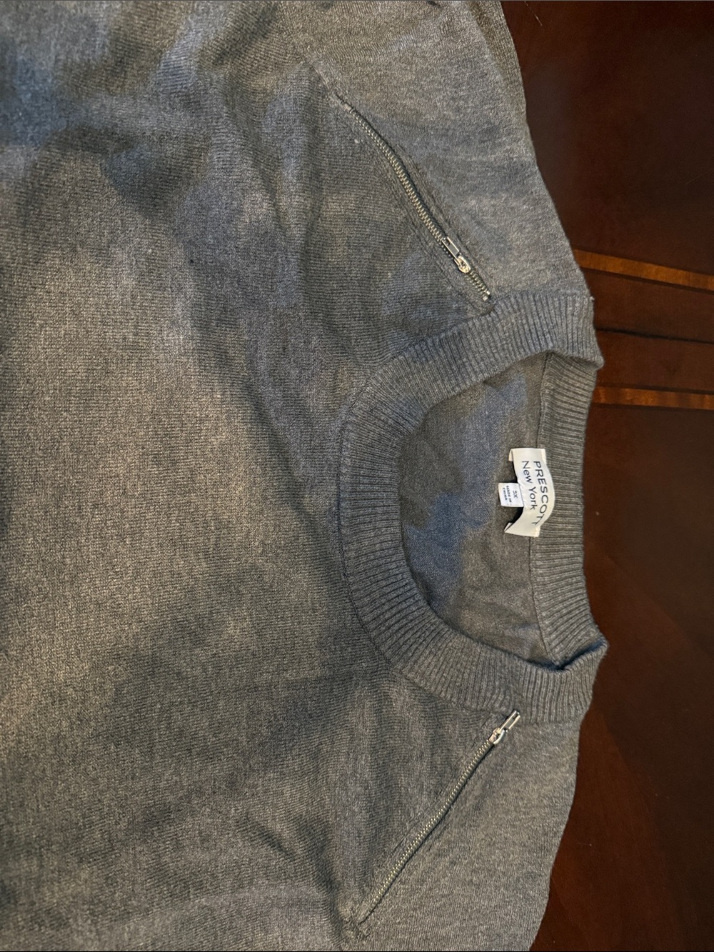 Women’s Gray Crewneck Sweater - Picture 2 of 3